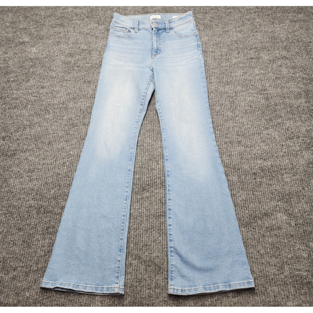 Jessica Simpson High Rise Flare Jeans Womens 4 Light Wash Slim Stretch Denim
